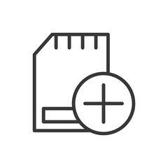 SD card icon. Memory card symbol modern, simple, vector, icon for website design, mobile app, ui. Vector Illustration