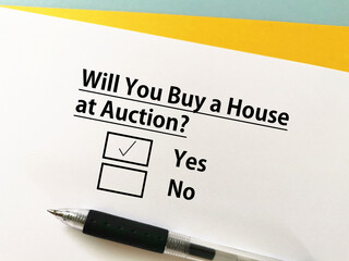 Questionnaire about auction