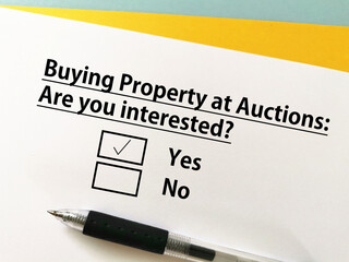 Questionnaire about auction