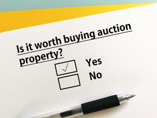 Questionnaire about auction
