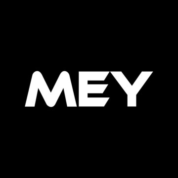 MEY letter logo design with black  background in illustrator, vector logo modern alphabet font overlap style. calligraphy designs for logo, Poster, Invitation, etc.
