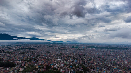 Fototapeta na wymiar City view with beautiful sky and cloud