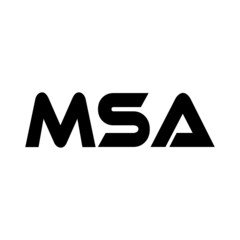 MSA letter logo design with white background in illustrator, vector logo modern alphabet font overlap style. calligraphy designs for logo, Poster, Invitation, etc.
