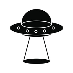 The icon of UFO. Simple flat icon illustration, vector of UFO for a website or mobile application color editable