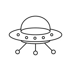 The icon of UFO. Simple flat icon illustration, vector of UFO for a website or mobile application color editable