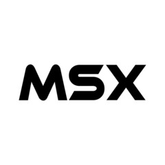 MSX letter logo design with white background in illustrator, vector logo modern alphabet font overlap style. calligraphy designs for logo, Poster, Invitation, etc.
