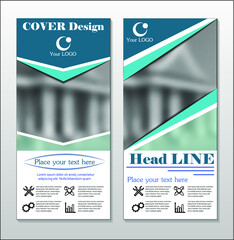 Vector abstract design banner template.