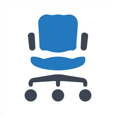 Office chair icon, vector and glyph