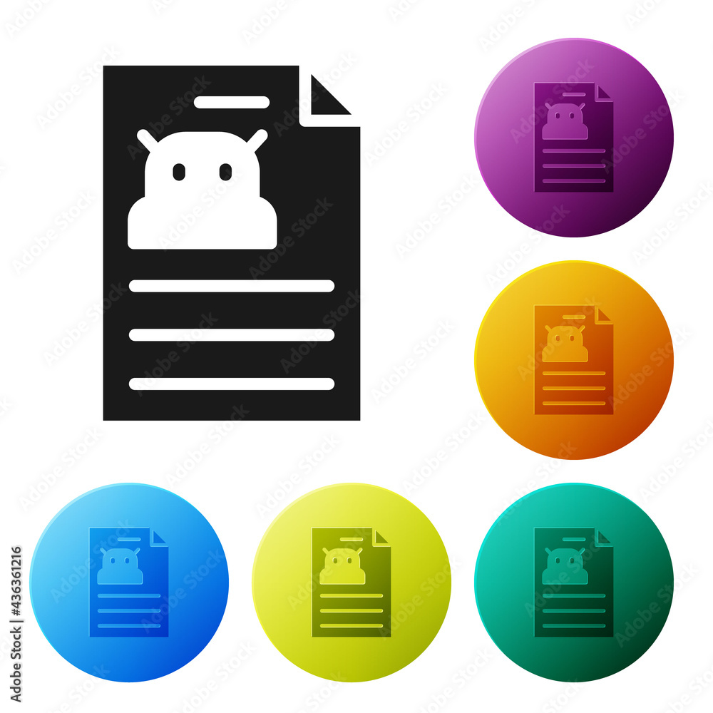 Poster black technical specification icon isolated on white background. technical support check list, team 