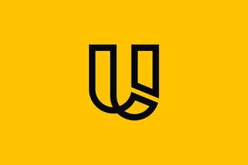 Fototapeta UL logo letter design on luxury background. LU logo monogram initials letter concept. UL icon logo design. LU elegant and Professional letter icon design on background. U L LU UL obraz