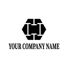 Simple logo hexagon for your brand or company