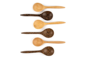 dark and light wooden spoon