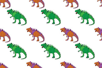 pattern with interesting doodles on colorfil background. Pano. Raster illustration.