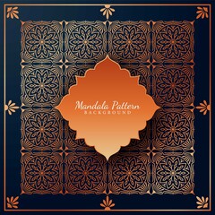 Luxury mandala Pattern background with golden arabesque ornaments arabic islamic east style