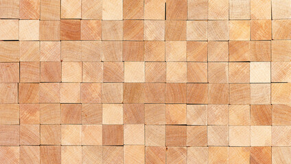 Wooden cube background is used for multi-purpose shape and textured wooden background.