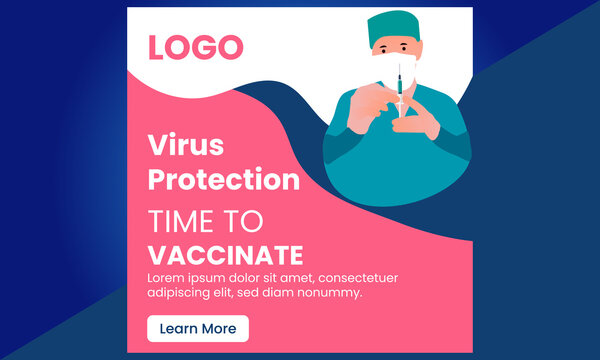 Corona vaccine, COVIC - 19. Wuhan virus disease, Doctor and virus icons in covic 19 concept