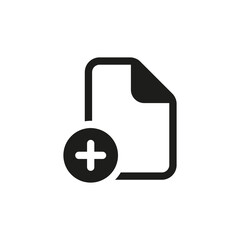 Add file icon. Upload file or document icon for web and mobile UI design.