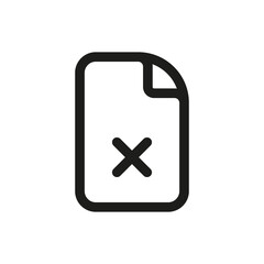 Obraz premium Delete file icon. Remove document sign. Cancel file. Usage for web and mobile UI design.