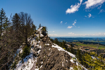 Mountain tour along the Alpenfreiheit premium trail near Oberstaufen