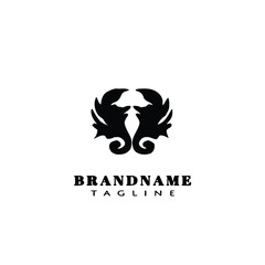 acanthus leaf logo icon design template vector illustration