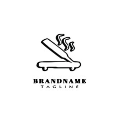 needle acupuncture logo icon design template vector illustration