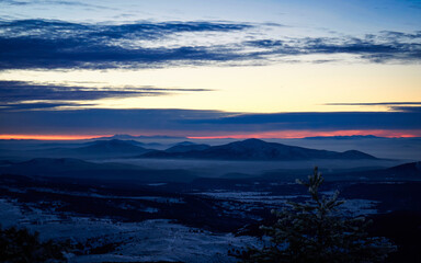 sunrise over the mountains