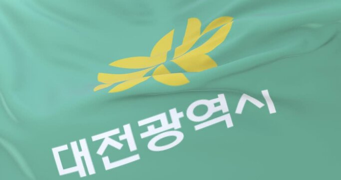 Daejeon Flag, city of South Korea, Loop