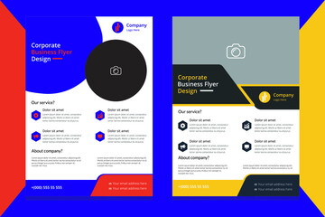 corporate business flyer and vector template design