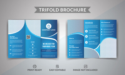 Real estate trifold brochure template design