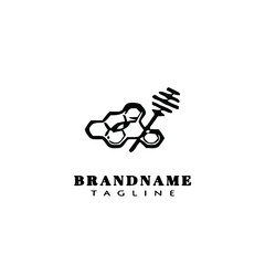 honey logo icon design template vector illustration