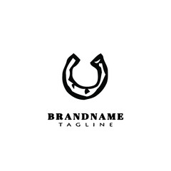 horseshoe logo icon design template vector illustration