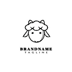 sheep logo icon design template vector illustration