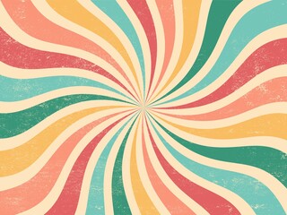 Colourful grunge retro burst vector. Vintage summer, circus and carnival background.