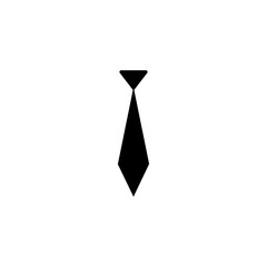 Tie icon. Black business tie eps ten