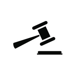 hammer law vector illustration in black white