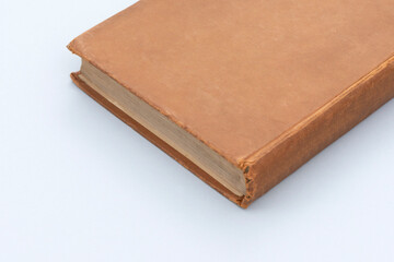 Old book cover, blank texture empty grunge design on white background