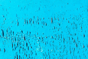 Metal wall painted blue paint