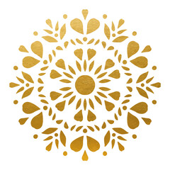 Beautiful Golden Mandala Ornament - Decoration Ornament - Vector