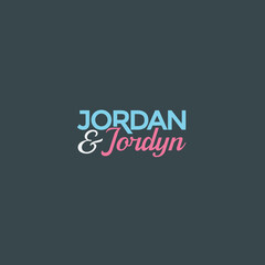 Obraz premium Jordan and Jordyn logo or wordmark design