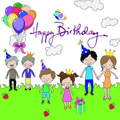 children with balloons