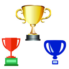 gold cup with a trophy