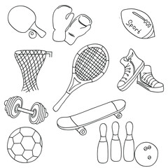 tennis racket and ball