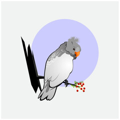 Gray wild bird logo design inspiration