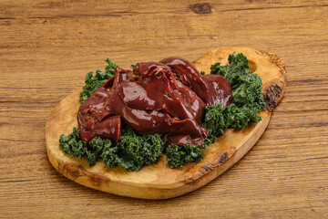 Raw chicken liver for cooking