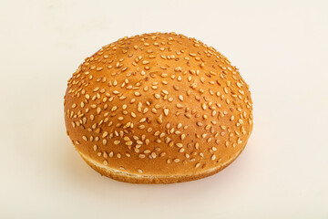 Burger bun with sesame seeds