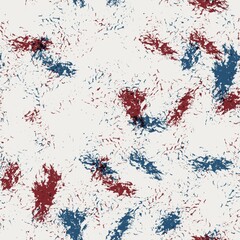 Seamless abstract texture pattern in flat red blue black white. High quality illustration. Abstract design of red and blue overlaid to form a modern attractive abstract seamless surface design.
