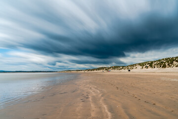 Fototapeta na wymiar Camber Sands beach in East Sussex