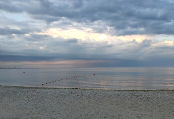 Crimean peninsula. The city of Feodosia. View of the Black Sea.