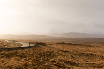 The road through the wasteland of Iceland - 436388200