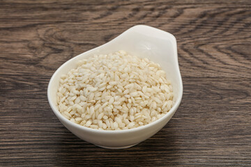 Raw arborio rice for Risotto